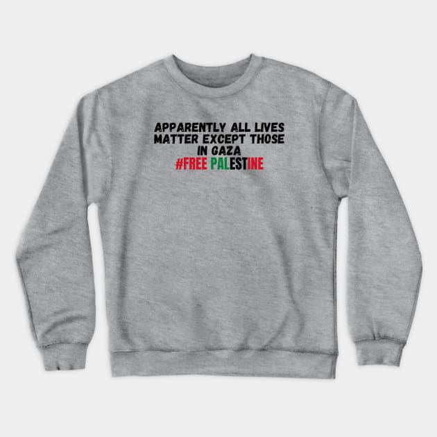 FREE PALESTINE Crewneck Sweatshirt by Haministic Harmony